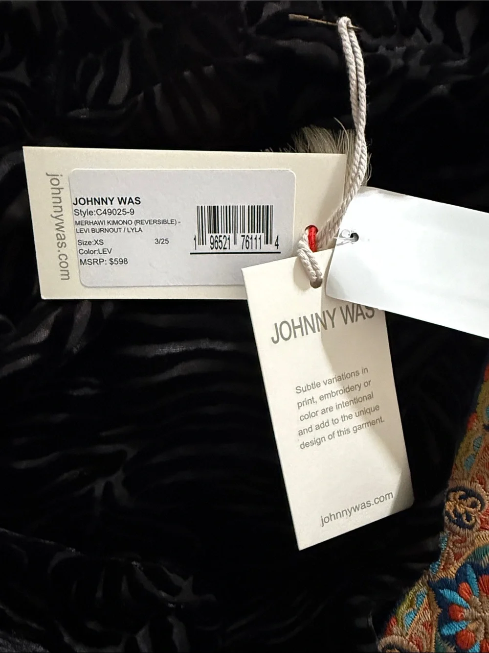 NWT JOHNNY WAS MERHAWI KIMONO JACKET - Picture 10 of 10